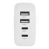 TravelCharge Pro RCS rplastic travel charger with USB C white-black | No Branding | not available | not available