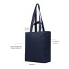 VINGA Hilo AWARE™ recycled canvas zip tote navy