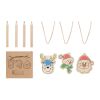 Christmas-themed Drawing wooden ornaments set wood | No Branding | not available | not available | not available