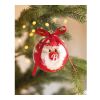 Santa socks in bauble ornament red