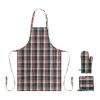 Chequered cotton kitchen set Colourful