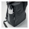 300D RPET rolltop backpack black | No Branding | not available | not available | not available