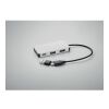 3 port USB hub with 20cm cable silver | No Branding | not available | not available