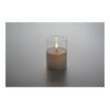 LED wax candle in glass holder white | No Branding | not available | not available | not available