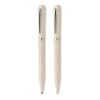 Wheat straw/ABS twist pen set beige | No Branding | not available | not available | not available