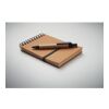 Recycled notebook with ball pen brown | No Branding | not available | not available | not available