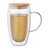 Double wall glass mug 450ml transparent | No Branding | not available | not available | not available