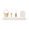Bath gift set in wooden bucket wood