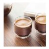 Coffee glass set walnut grip wood