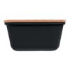 Lunch box with bamboo lid black | No Branding | not available | not available