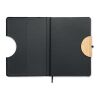 A5 RPET notebook with phone stand black | No Branding | not available | not available | not available
