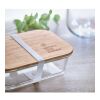 Glass lunchbox with bamboo lid transparent | No Branding | not available | not available | not available