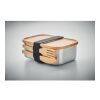 Stainless steel lunchbox 600ml wood