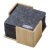 RPET felt coaster set Lawrence grey | No Branding | not available | not available