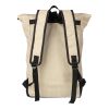 rPET (600D) roll-top backpack Marlene beige | No Branding | not available | not available