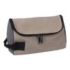 Polyester (600D) toiletry bag Niklas taupe | No Branding | not available | not available