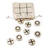 Natural wooden tic-tac-toe game Waltraud khaki | No Branding | not available | not available