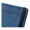 Recycled PU passport holder and luggage label Zani black | No Branding