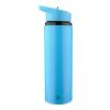 Recycled stainless steel drinking bottle (500 ml) Zeno light green | No Branding