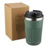 Recycled stainless steel travel mug (400 ml) Chiara grey | No Branding