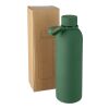 Recycled stainless steel double-walled drinking bottle (500 ml) Sena green | No Branding | not available | not available