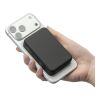 Recycled wireless charger powerbank Meno black | No Branding | not available | not available