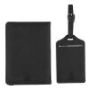 Recycled PU passport holder and luggage label Zani black | No Branding | not available | not available