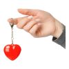 Key chain with light Gleamo | Heart shape red