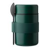 Stainless steel double walled lunch pot Niko green