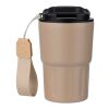 Stainless steel double walled mug Louisa beige