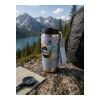Recycled stainless steel double-walled drinking mug 500 ml Kayla beige