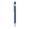 Recycled PU notebook (A5) and ballpen set Tarek blue