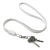 TPE 2-in-1 lanyard Marguerite white | No Branding | not available | not available