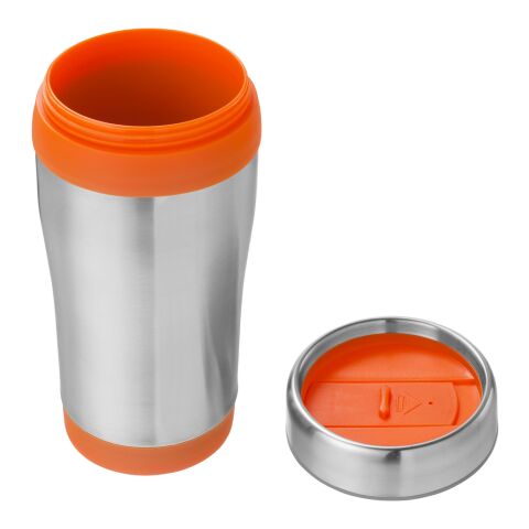 Elwood 410 ml insulated tumbler Standard | Silver-Orange | not available | No Branding | not available | not available