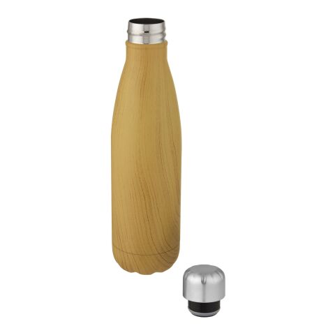 Cove 500 ml vacuum insulated stainless steel bottle with wood print Standard | Heather natural | Not applicable | No Branding | not available | not available