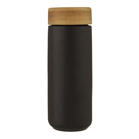 Lumi 300 ml ceramic tumbler with bamboo lid Solid black | not available
