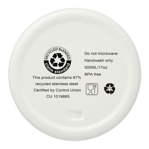 Vasa 500 ml RCS certified recycled stainless steel copper vacuum insulated bottle Standard | White | No Branding | not available | not available