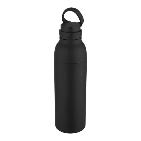 Illuminate 650 ml RCS recycled stainlesss steel double wall insulated water bottle Solid black | not available
