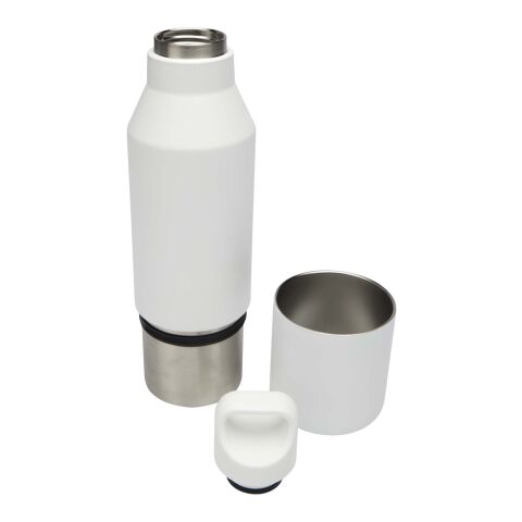 Odessy 600 ml RCS certified recycled stainless steel insulated bottle with 300 ml cup Standard | White | Not applicable | No Branding | not available | not available