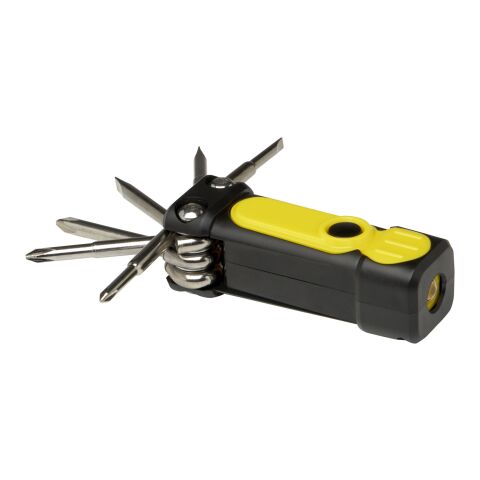 Octo 8-in-1 RCS recycled plastic screwdriver set with torch Standard | Yellow | No Branding | not available | not available