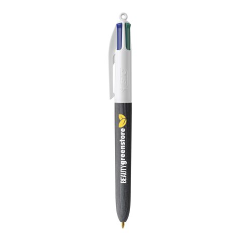 BIC® 4 Colours Wood Style with Lanyard White-Solid black | No Branding | not available | not available