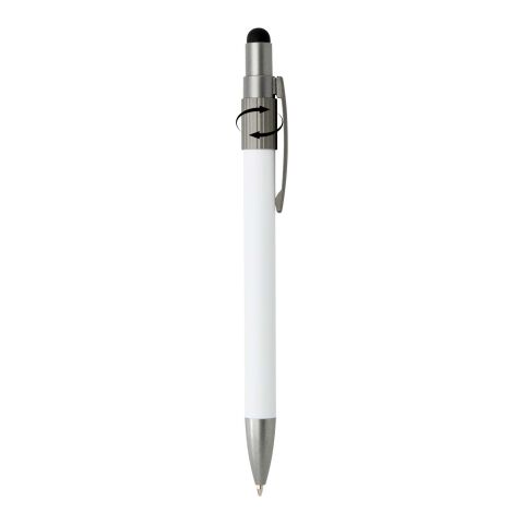 Rill RCS recycled ballpoint pen with stylus and fidget spinner (black ink) Standard | White | No Branding | not available | not available