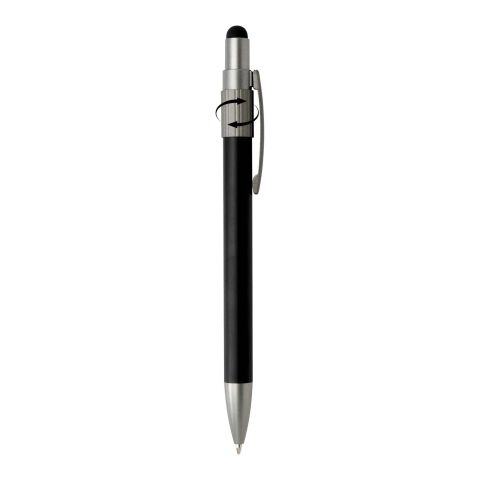 Rill RCS recycled ballpoint pen with stylus and fidget spinner (black ink) Standard | Solid black | No Branding | not available | not available