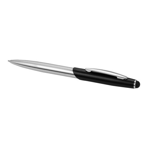 Geneva stylus ballpoint pen and rollerball pen set Standard | Silver-Solid black | No Branding | not available | not available