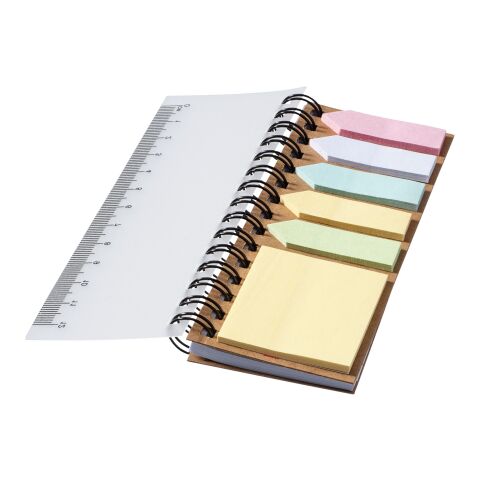 Spinner spiral notebook with coloured sticky notes Standard | Natural | No Branding | not available | not available