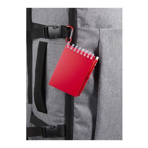 Lig Mini recycled outdoor soft cover notebook and ballpoint pen set (black ink) Standard | Red | No Branding | not available | not available