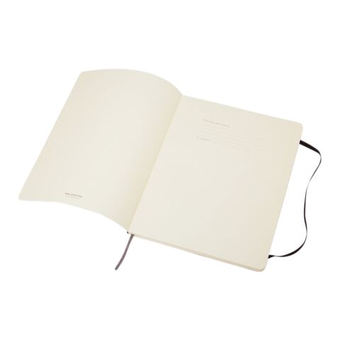 Moleskine Ruled XL Soft Cover Notebook Standard | Solid black | Paper Print | paper band | 470 mm x 55 mm