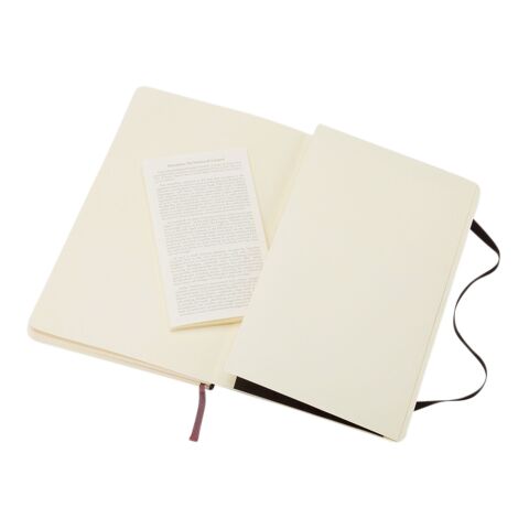 Moleskine ruled L soft cover notebook Standard | Solid black | Paper Print | paper band | 460 mm x 55 mm