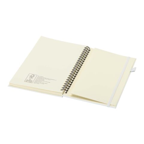 Liss A5 recycled plastic hard cover spiral notebook White
