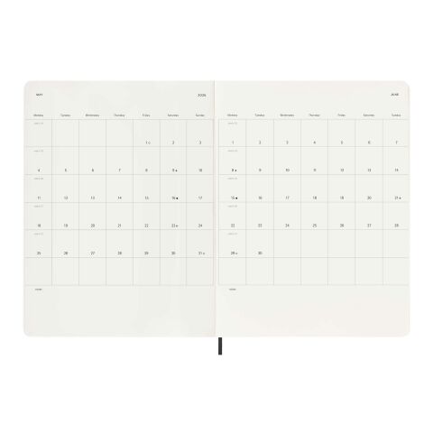 Moleskine 12M Weekly XL Soft Cover Planner Standard | Solid black | No Branding | not available | not available